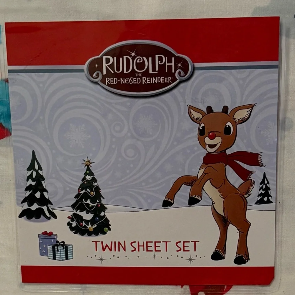 Rudolph The Red Nosed Reindeer Twin Sheet Set - New in Package